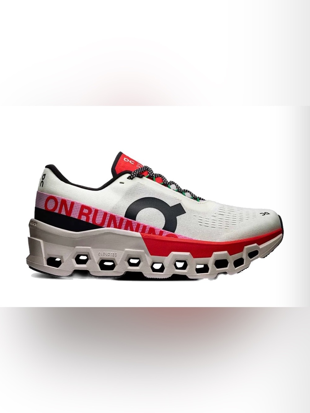 On Running Women's Cloudmonster 2 Shoes - Ivory / Red